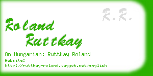 roland ruttkay business card